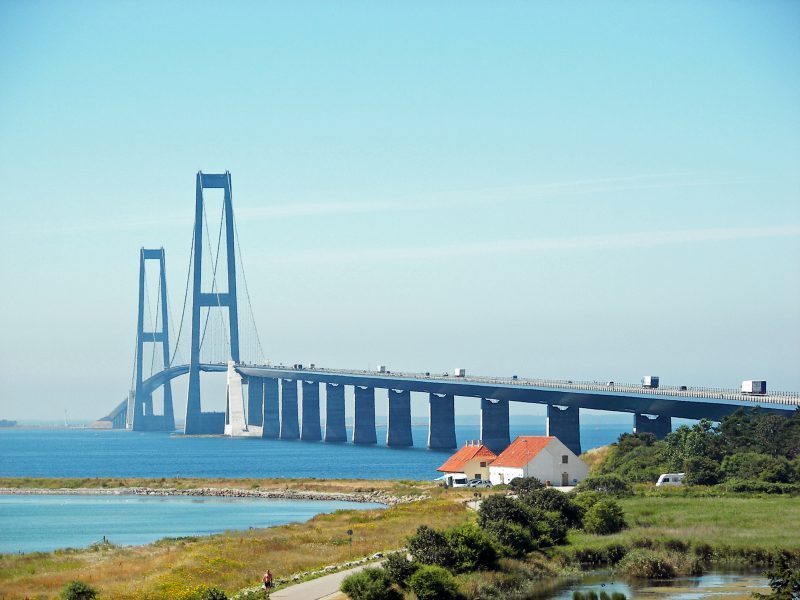 Großer Belt Brücke Storebæltsbroen in Seeland, Dänemark