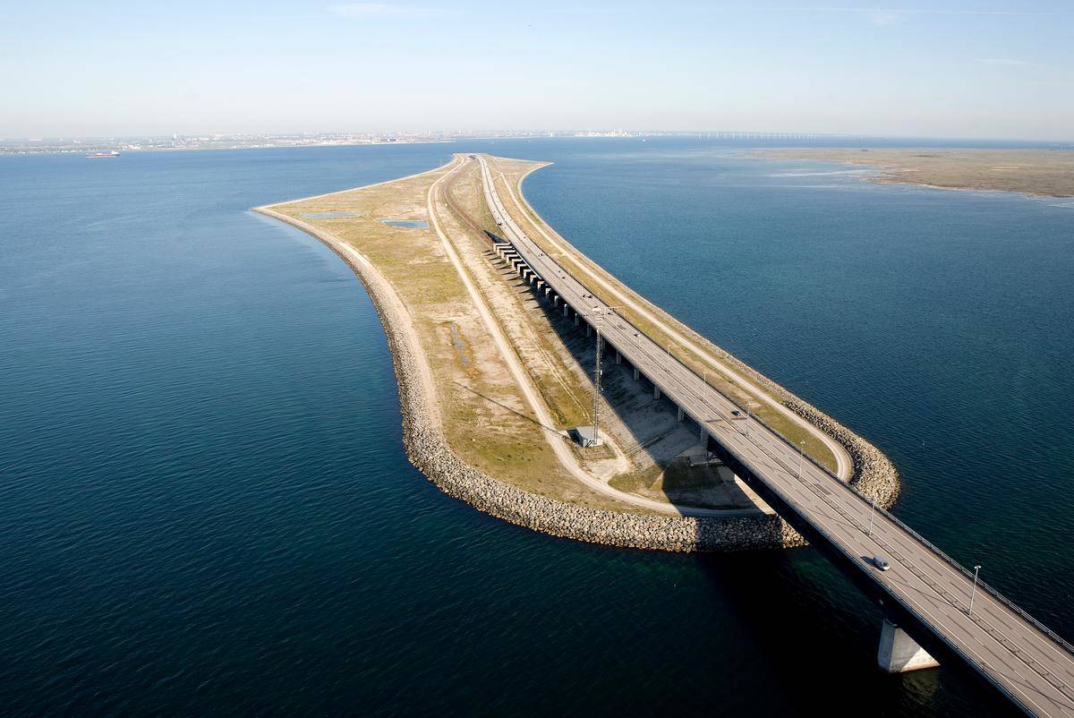 Insel Peberholm Übergang Öresundbrücke Tunnel-Brücke
