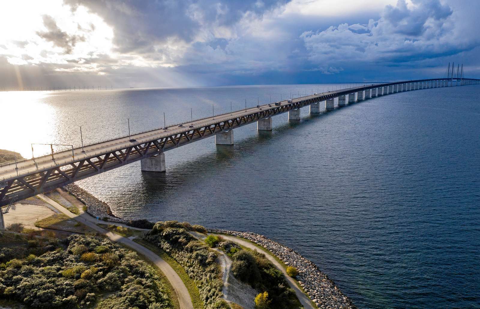 Öresundbrücke auf der schwedischen Seite